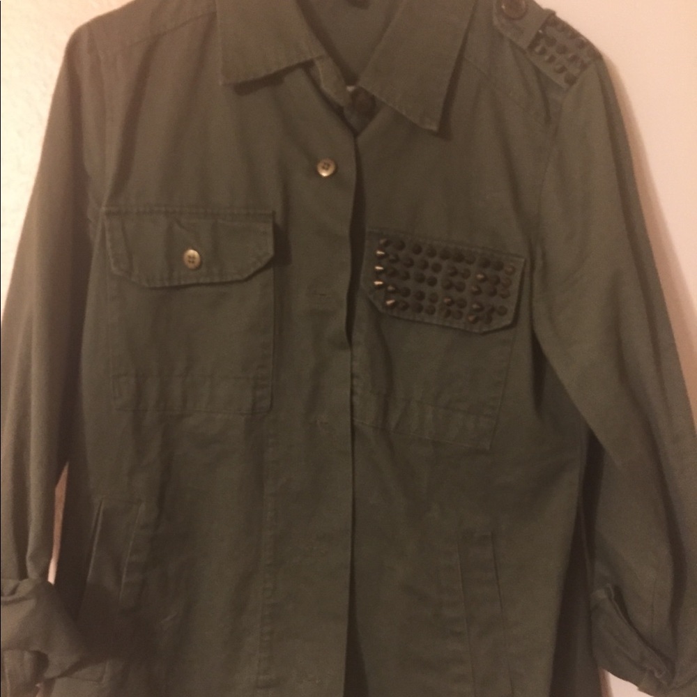 Cargo Utility Studded Jacket